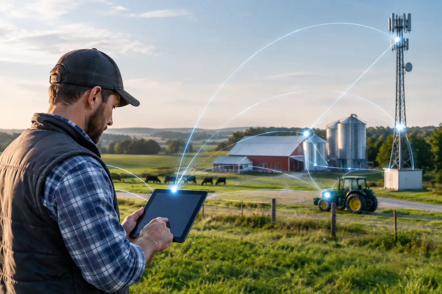 Farm Network Design for Connected Rural Sites
